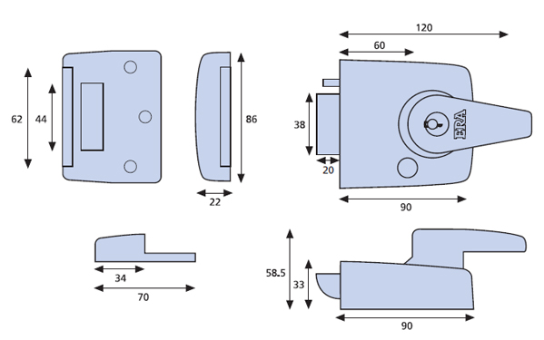 60mm Nightlatch